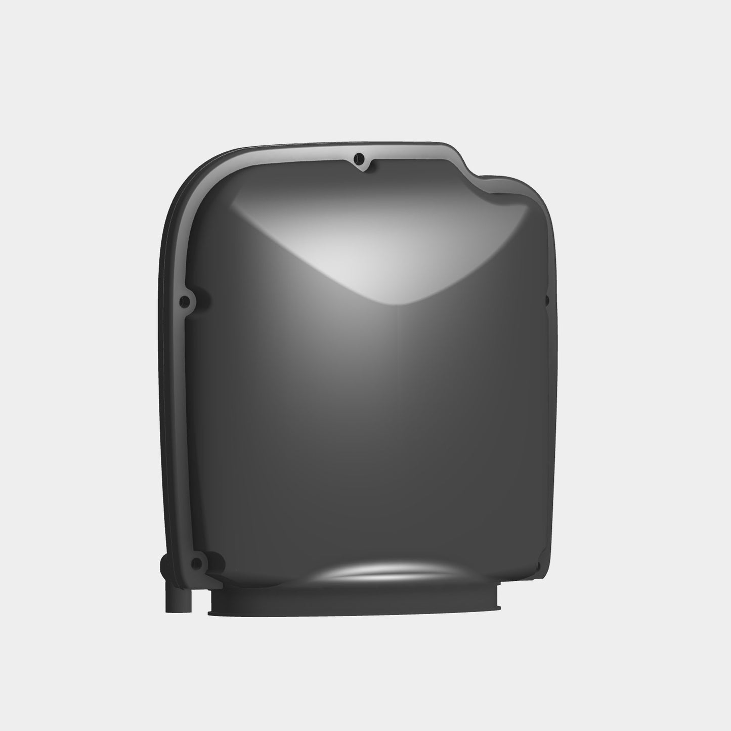 Rear view of the assembled airbox unit for Suzuki Madura GV700/GV1200, showing the outlet port and hardware mount points.