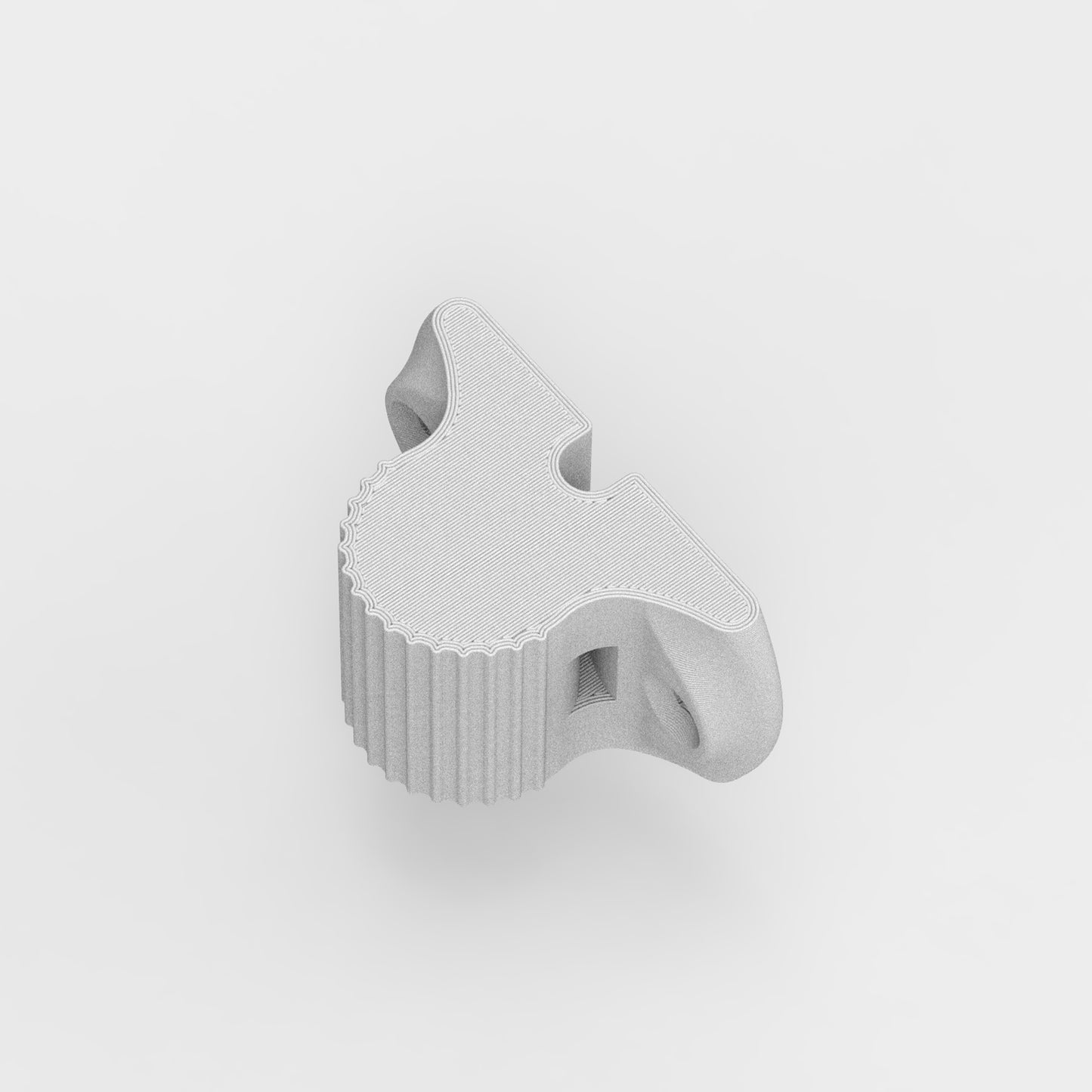 close-up of the mounting slots on antenna bracket
