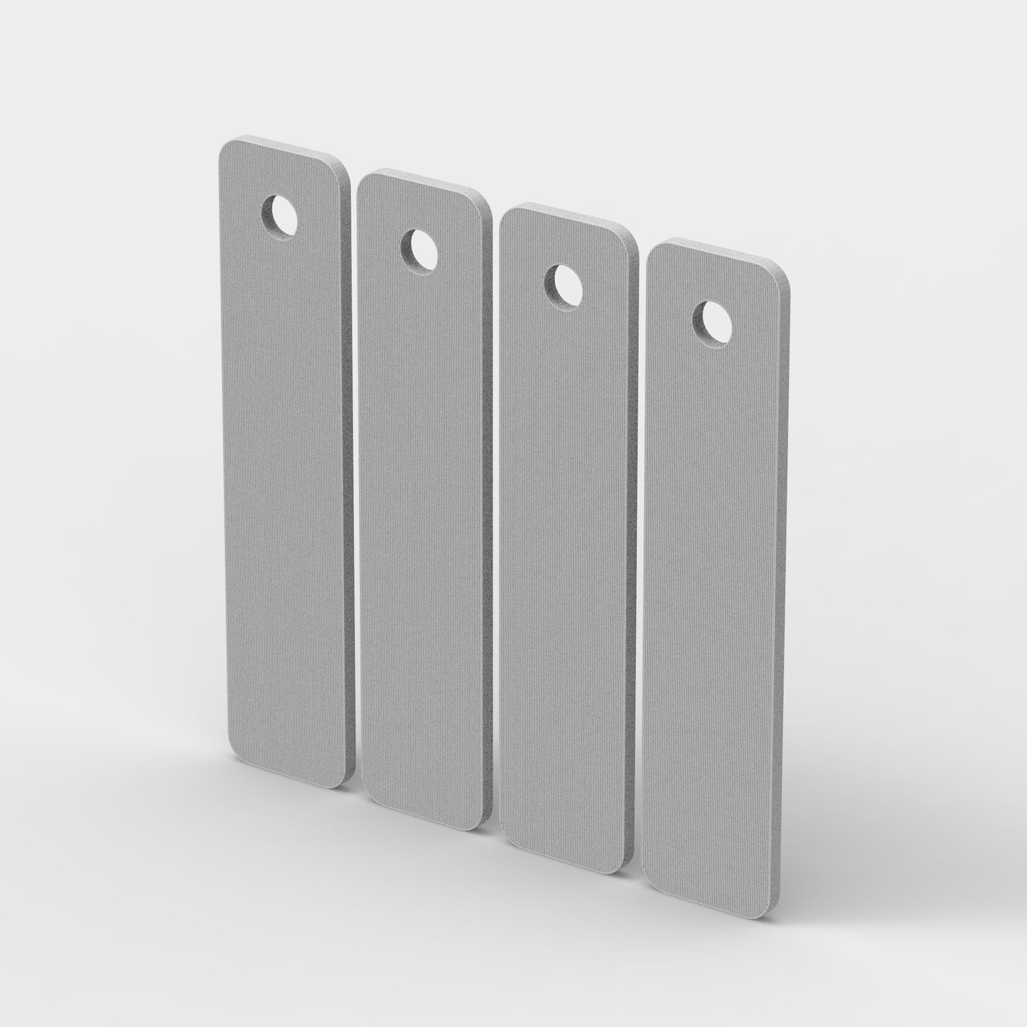 four pack of WE1M504 dryer bearing slides shown flat