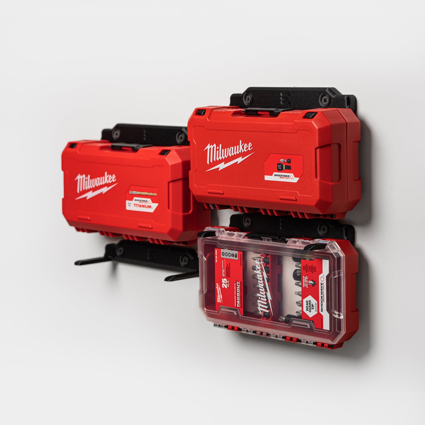 Milwaukee Gen 2 Drill Bit Box Wall Mounts (4 pack)