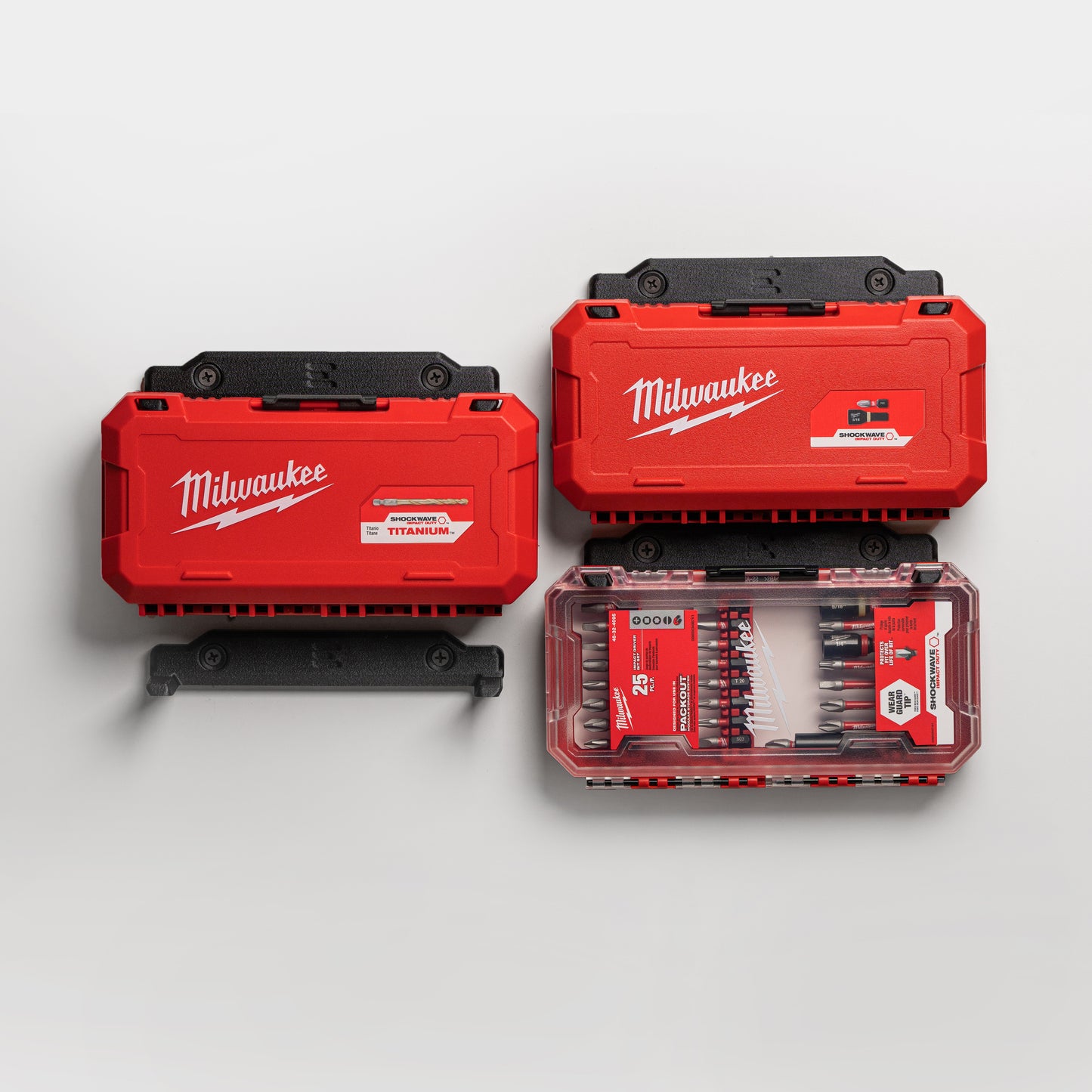 Milwaukee Gen 2 Drill Bit Box Wall Mounts (4 pack)