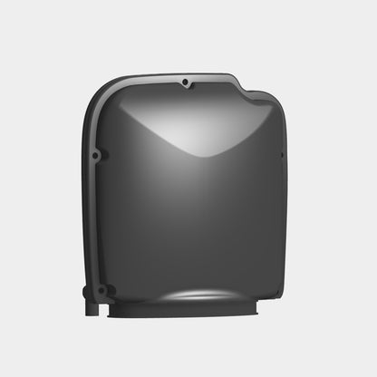 Rear view of the assembled airbox unit for Suzuki Madura GV700/GV1200, showing the outlet port and hardware mount points.