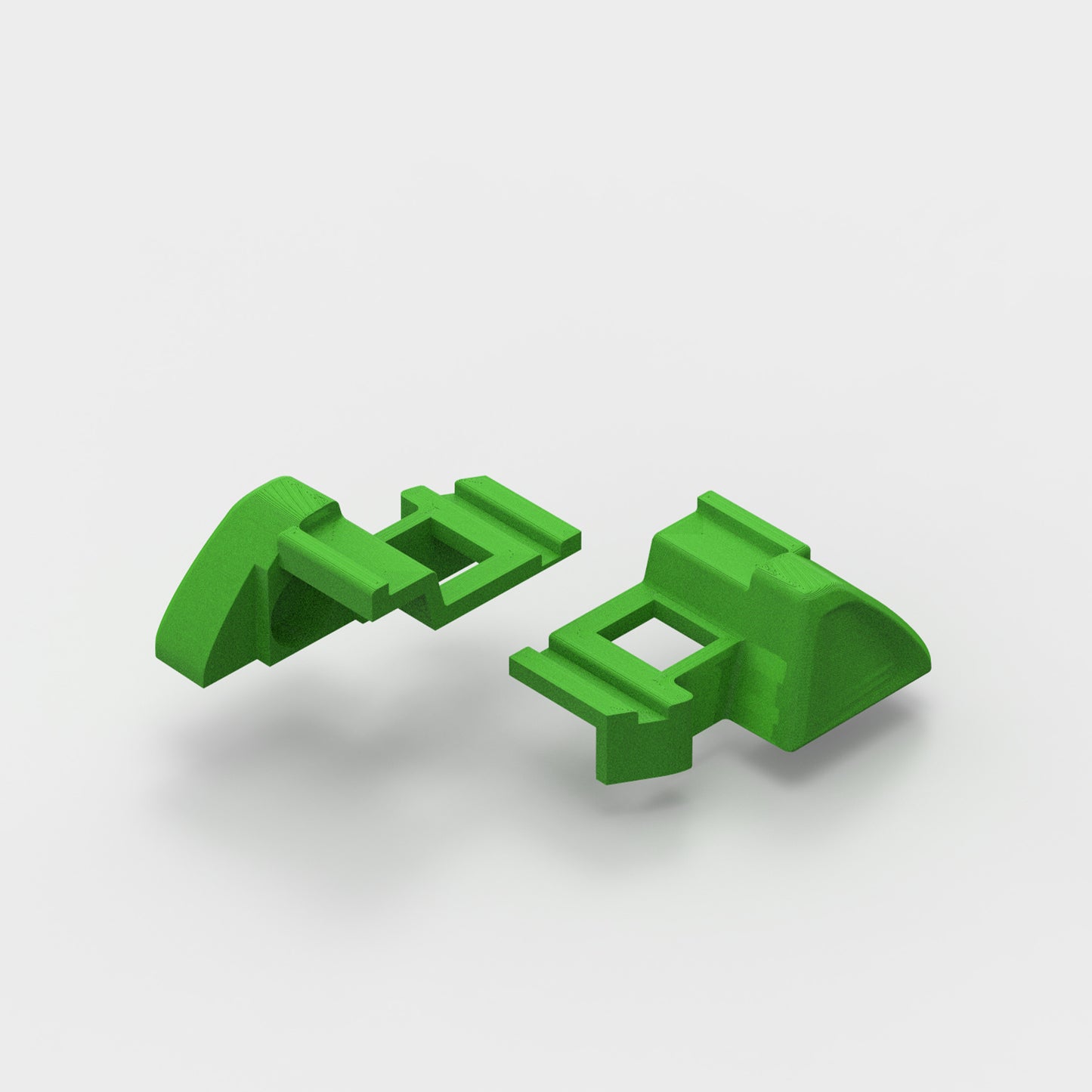 Multiple M18 battery clips shown in various colors
