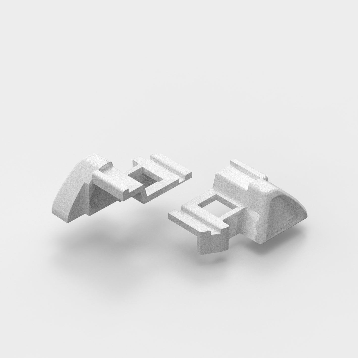 Solid white M18 battery clips
