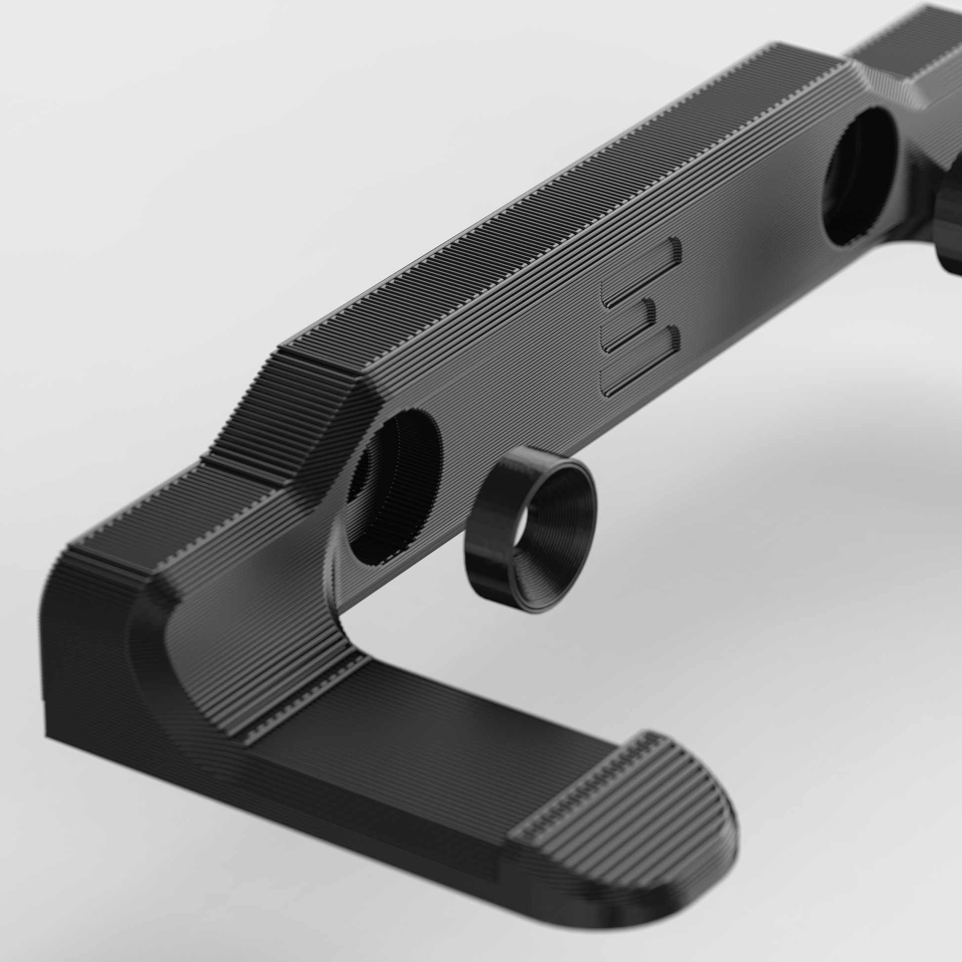close-up of Milwaukee wall mount with integrated washer design for improved strength and durability